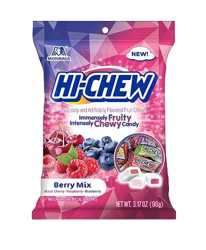 Hi-Chew Berry Mix - Black Cherry, Raspberry and Blueberry Flavors., 3.17 Ounce Bag - Image 1