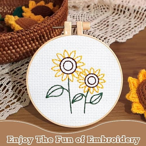 10 PCS White Aida Cloth 14 Count Cross Stitch Fabric (5.9×5.9 Inch) | Pre-Cut Squares Fabric for Craft Embroidery, Handmade Needlework, DIY Handicrafts thumbnail 4