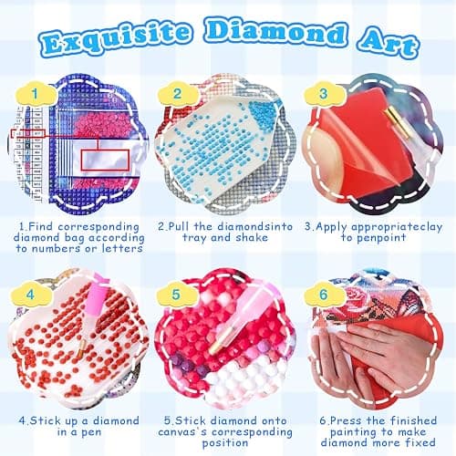 DOTSOPS Diamond Painting Kits Art Adults Painting Kit Crafts DIY 5D Diamond Art Packs Kits Full for Adults Beginner Home Wall Decoration Gift 11.8x15.7 Inches (6 Pack Beach) thumbnail 4