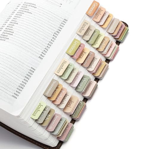 Mr. Pen- Bible Tabs, 75 Boho Theme Laminated Tabs for Women and Men, Study Bible Index, Book Labels - Image 1