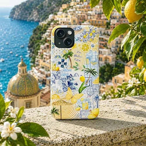 COTAIL Case for iPhone 13 14, Cute Phone Case, Lemon Summer Collage | Hybrid 2-Layer Phone Cover，Military-Grade Protection Durable Shockproof Anti-Scratch Cases thumbnail 2