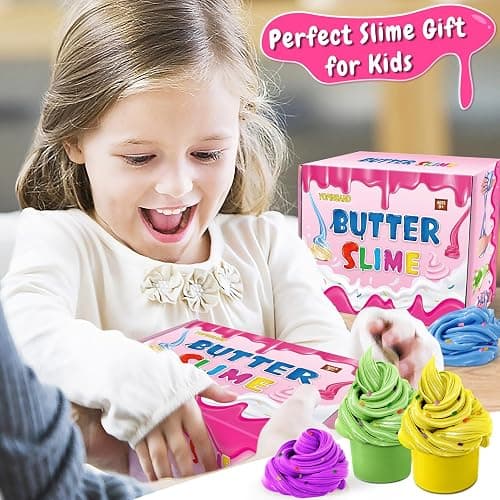 50 Pack Butter Slime Kit for Kids, Slime Toys for Boys & Girls, Scented DIY Slime Toy for Party Favor, Soft and Non-Sticky, Birthday Easter Gifts Prize for Girl Boys Kids 6 7 8 9 10 11 12 thumbnail 2