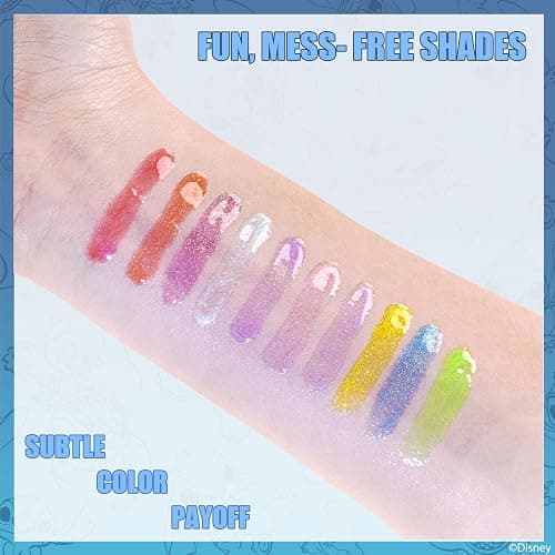 Disney Stitch 10 Piece Plant Based Lip Gloss, Girls Party Favors, First Makeup Set for Girl, Perfect for Parties, Sleepovers, and Birthday Gifts, Ages 3+, by Townley Girl thumbnail 3