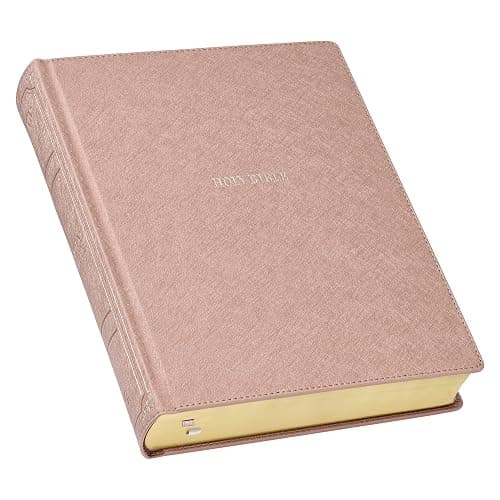 KJV Holy Bible, Large Print Note-taking Bible, Faux Leather Hardcover - King James Version, Rose Gold (KJV Note-taking Editions) - Image 1