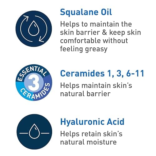 CeraVe Hydrating Foaming Oil Cleanser, Moisturizing Cleanser for Face & Body, Squalane Oil + Hyaluronic Acid + Ceramides, For Dry to Very Dry Skin, Fragrance Free & Residue Free, 8 FL Oz thumbnail 6
