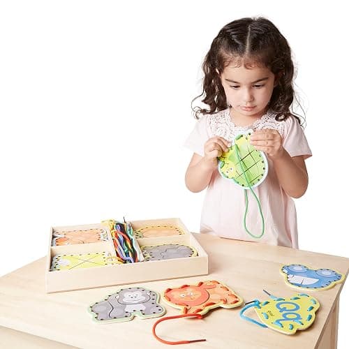 Melissa & Doug Alphabet Wooden Lacing Cards With Double-Sided Panels and Matching Laces thumbnail 6