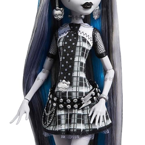 Monster High Doll, Frankie Stein in Black and White, Reel Drama Collector Doll, Doll-Size and Life-Size Posters, Horror Flick Theme, Toys and Gifts (HKN29) thumbnail 2