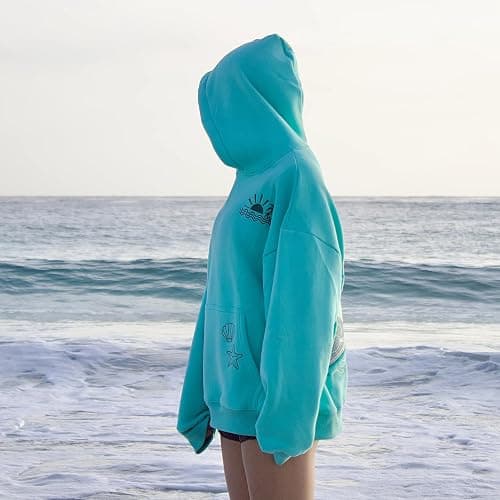 Cute Hoodies for Teen Girls Floral Embroidered Patchwork Hoodie Y2k Oversized Pullover Sweatshirt Preppy Streetwear thumbnail 6