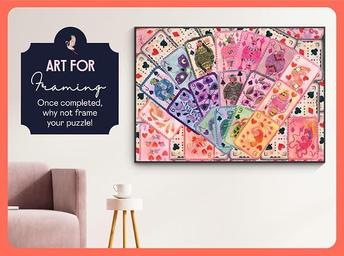Elena Essex Puzzles for Adults 1000 Pieces - House of Cards, 1000 Piece Puzzle for Adults, Jigsaw Puzzles 1000 Pieces, Cool Deck Pack of Cards Puzzle, Size 28x20 inches thumbnail 8