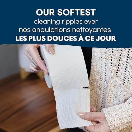 Cottonelle Toilet Paper, 12 Mega Rolls = 48 Regular Rolls, Ultra Comfort, Soft Bathroom Tissue, 244 Sheets per Roll, Packaging May Vary thumbnail 4
