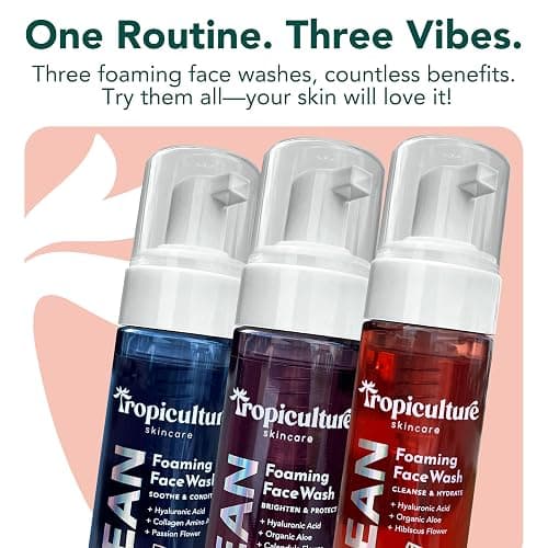 Tropiculture Clean Foaming Face Wash for Teens, Tweens & Kids | Gentle Face Cleanser for Girls | Bright Berry Hydrating Facial Cleanser | Natural, Non Toxic Skin care for Teens | Moisturizing thumbnail 9