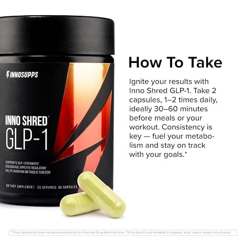 Inno Supps Inno Shred™ GLP-1 | Thermogenic Support + Appetite Support + Energy* | Berberine + Chromium | 60 Capsules. 30 Servings. thumbnail 5