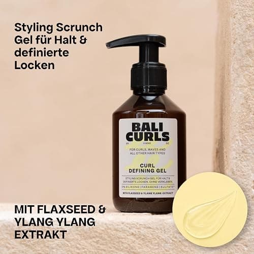 BALI CURLS Set – Curl Defining Gel (150 ml), Hydrating Curl Cream (150 ml) & Bonding Oil (30 ml) – Pflegeset für definierte, glänzende & gepflegte Locken thumbnail 7