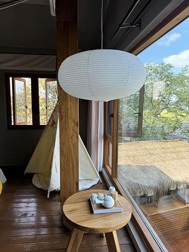 Henjjras large White Oblate Pendant Lamp Shade 55.5cm(21.85in) Chinses lantern Home Decor Paper Ceiling Lampshade thumbnail 3