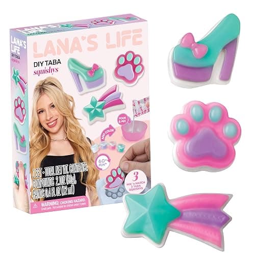 Lana's Life DIY TABA Squishy Kit V2 - Craft Kit for Kids - Make Your Own Lana Inspired TABA Squishy Toys - Includes Silicone Mold, Mix, Colors and More for Crafting Cute Squishies - All in 1 Kit - Image 1
