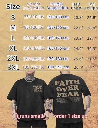 2 Packs Christian T Shirts for Men Oversized Tee Graphic Apparel Acid Washed Baggy Gym Top thumbnail 4