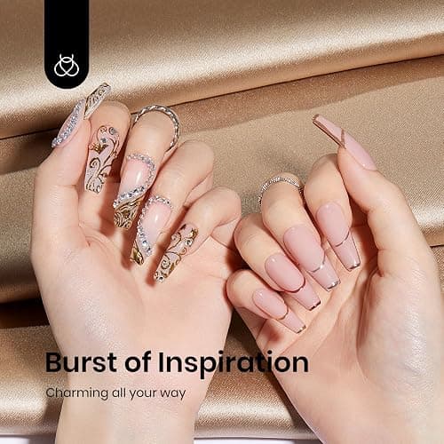 Beetles Gold Chrome Nail Powder Set - 8 Colors Sliver Holographic Mirror Effect Iridescent Golden Red Brown Glitter Metallic Nail Polish Chrome for Nail Art Design thumbnail 4