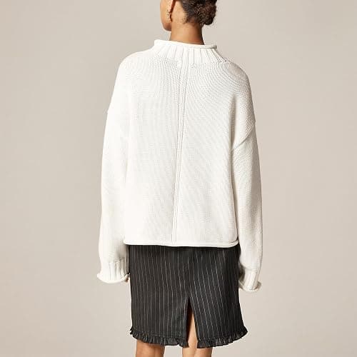 Women's Oversized Roll Neck Sweater Long Sleeve Chunky Knit Pullover Cozy Fall Winter Tops Casual Loose Knitwear thumbnail 2
