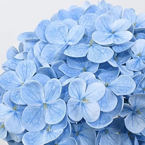 4 Pcs Blue Hydrangea Artificial Flowers, Latex Real Touch Hydrangea Flowers, 19.6'' Full Faux Hydrangea Flowers Fake Flowers for Home Decor Party Wedding Centerpiece Bouquet Floral Arrangements thumbnail 3