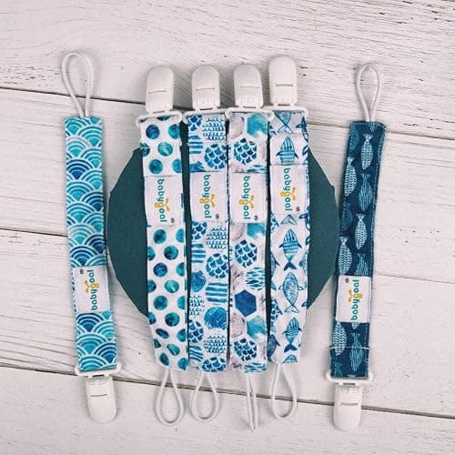 babygoal Ocean Blue Pacifier Clips, 6 Pack Binky Paci Holder Clips Leashes Fits for Most Pacifiers and Binkies 6PS12 thumbnail 8