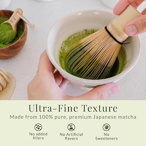 Matcha Sunday Ceremonial Grade Matcha - Kyoto, Japan - Finely Ground Green Tea Powder - Vibrant Green (50g/ 1.75oz) thumbnail 5
