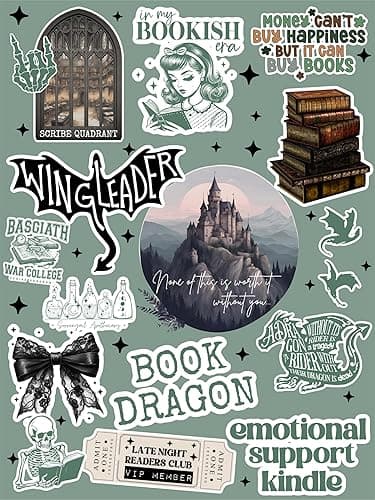 Glossy Kindle Insert for 11th Gen Kindle Paperwhite- - Bookish Fantasy Design - Perfect for Readers & Fantasy Lovers - Bookish Card Insert for E Reader, Kindle Decor, Booktok Sticker Case Insert