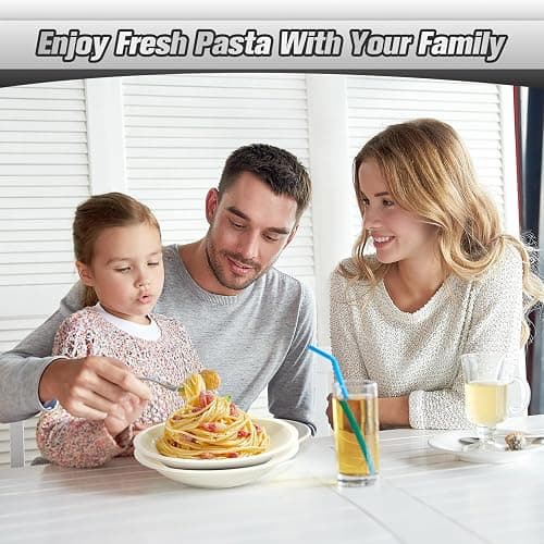 Sailnovo 3-in-1 Pasta Maker with 9-Setting Pasta Roller & Cutters, Silver | 9 Thickness & 2 Width Settings| Stainless Steel Body Rust Resistant| Easy Clean| For Spaghetti, Fettuccine, Lasagna and More thumbnail 2