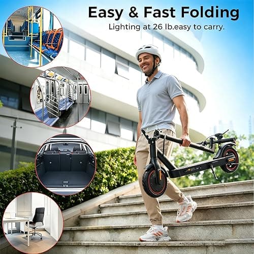 HopCycle Electric Scooter - Electric Scooter Adults, 500W Motor, 21 MPH Top Speed, 8.5'' Tires, 21 Miles, Long Range Electric Scooter for Adults and Teens thumbnail 9