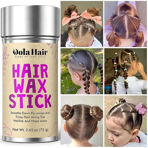 Hair Wax Stick -Hair Styling Products for Kids, Women Slick Back Hair Brush | Flyaway Control and Styling Pomade Hair Bun Maker Girl Hair Accessorie Hair Stick for Flyaways thumbnail 4