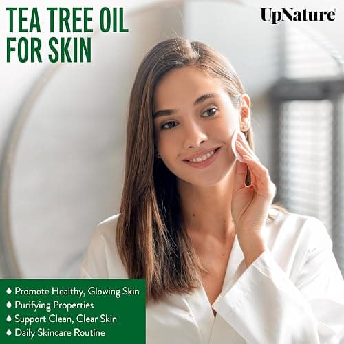 UpNature Tea Tree Oil - 100% Pure USDA Certified Organic Tea Tree Essential Oils for Skin, Hair, Toenail, Body and Scalp (2oz) thumbnail 3