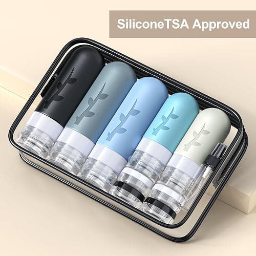 Aeomni 19 pack Travel Bottles for Toiletries, TSA Approved Silicone trave Size Containers for toiletries Set, Refillable & Leakproof Travel Size Bottles thumbnail 3