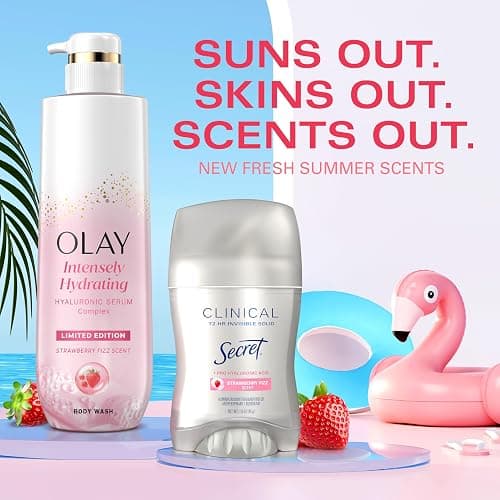 Olay Body Wash for Women, Intensely Hydrating, Pro-Hyaluronic Acid Serum Complex, Renews Moisture, Vitamin B3 Lameller Technology, For All Skin Types, Strawberry Summer Fizz Scent, 20 fl oz thumbnail 10