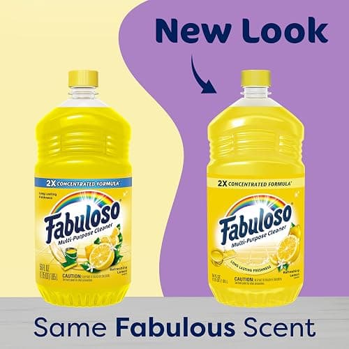 Fabuloso 2X All-Purpose Cleaner, Refreshing Lemon Scent, 56 fl oz | No Rinse Floor Cleaner, Long-Lasting Freshness, Multi-Purpose Cleaner, Concentrated Formula, Everyday Cleaning, No Residue thumbnail 2