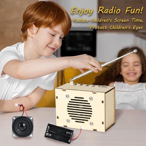 Science Kits for Kids Age 8-12 12-14, STEM Kits for Kids Age 8-10, STEM Toys Build Your Own FM Radio Kit, DIY Electronic Snap Circuits Projects Gifts for Teen Girls Boys 9 11 13 15 16+ (Classic Wood) thumbnail 4