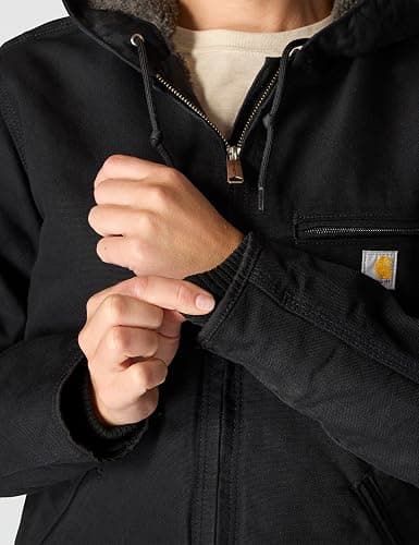 Carhartt Women's Loose Fit Washed Duck Sherpa Lined Jacket thumbnail 5