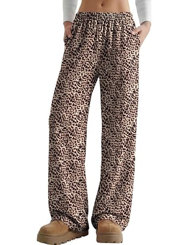 Ekouaer Womens Pajama Pants 2026 Lounge Pj Bottoms Wide Leg Sleep Pant | Soft, Casual, Stretch, Comfy, Lightweight, Breathable, Elastic Waist, Outfits, Fashion, Hight Waist with Pockets - Image 1