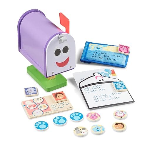 Melissa & Doug Blue's Clues & You! Wooden Mailbox Play Set (27 Pieces) - Image 1