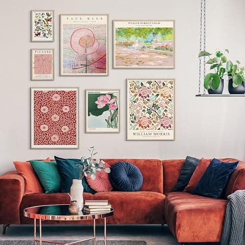 Habseligkeit Flower Posters for Room Aesthetic, Boho Wall Art Prints, Unique Vintage Wall Decor Aesthetic Eclectic Home Decor Bedroom Living Room Unframed, Set of 7 thumbnail 2