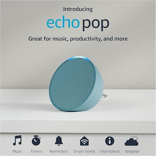 Amazon Echo Pop (newest model), Our smallest speaker with Alexa+ Early Access, Fits in any room, Midnight Teal thumbnail 11
