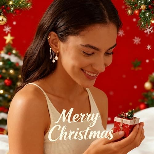 Moodear Gold Hoop Earrings for Women No Tarnish - Dainty Pearl Drop Dangle Huggie Hoops Trendy Earring Sets for Multiple Piercing Hypoallergenic Jewelry Gift thumbnail 3