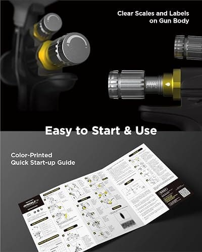 InoKraft D1 LVLP Air Spray Gun Premium Kit, Easy to Use, Paint Gun for Cars & House DIY Painting, 1.3/1.5/1.7mm Nozzles, with Paint Sprayer Accessories thumbnail 5