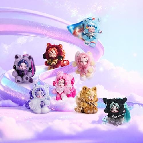 POP MART SKULLPANDA × My Little Pony Series Plush Doll Cute Keychain Blind Box Mystery Box Figures, Collectible Toys Bag Charms, Holiday Birthday Gifts for Girls and Boys, Single Box thumbnail 8