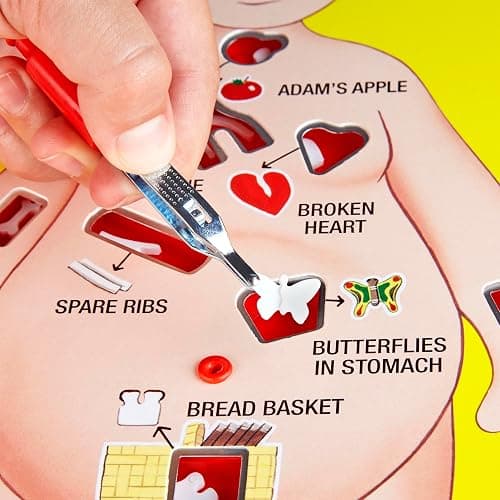 Operation Electronic Board Game, Family Games for Kids Ages 6+, Kids Board Games for 1+ Players, Funny Games for Kids, Kids Gifts (Amazon Exclusive) thumbnail 4