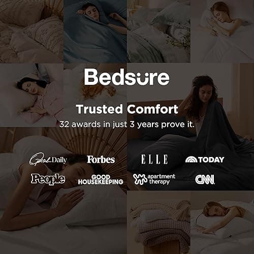Bedsure Queen Sheet Set - 4 Pieces Soft Queen Size Sheets - Breathable & Cooling - Hotel Luxury - Easy Care Polyester Microfiber Bedding for Women, Men, Dark Grey thumbnail 6