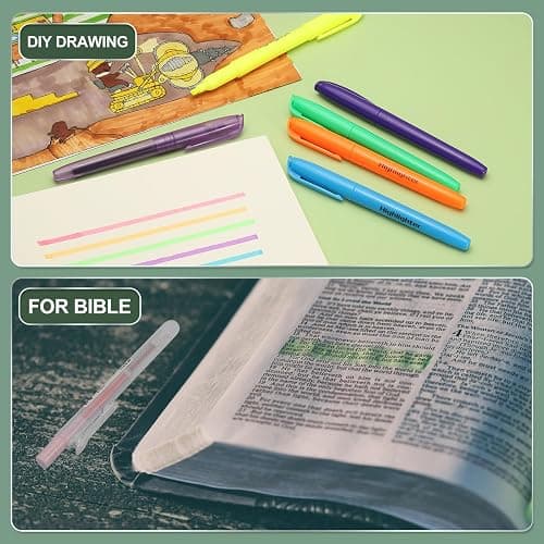 PATIKIL Pink Highlighter, 6 Pack High Lighters No Bleeds Highliters Pens Neon Clear View Bright Quick Dry Pocket Marker Pen Sticks Chisel Tip Cute for Books Office Adults Classroom thumbnail 6