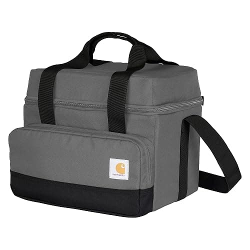 Carhartt Insulated Two Compartment Cooler, Durable Water Repellent Material W/Front Zippered Pocket for Camping, Beach & Travel - Image 1