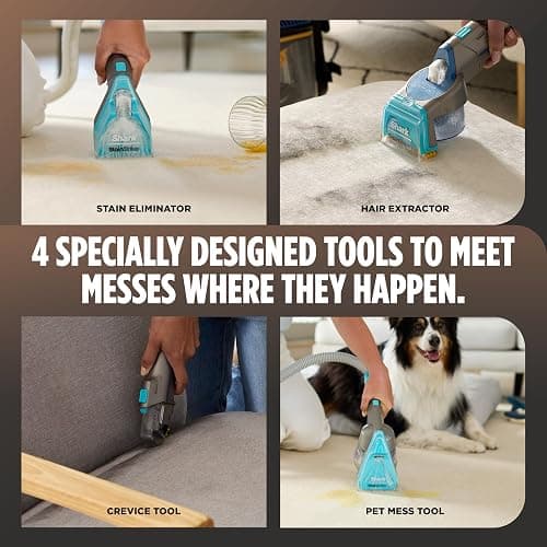 Shark CarpetXpert HairPro | Upright Carpet, Area Rug & Upholstery Cleaner | StainStriker Handheld Tough Stain Remover & Onboard Self Clean | Pet Hair Pickup & Odor Removal | 4 Tools | Copper | EX301 thumbnail 9