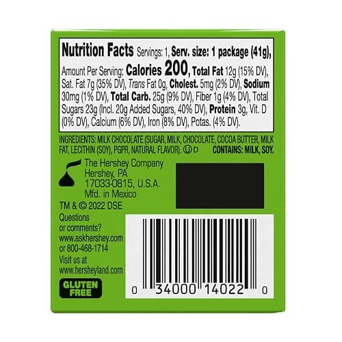 HERSHEY'S KISSES Grinch Solid Milk Chocolate, Christmas Candy Gift Box, 1.45 oz thumbnail 2