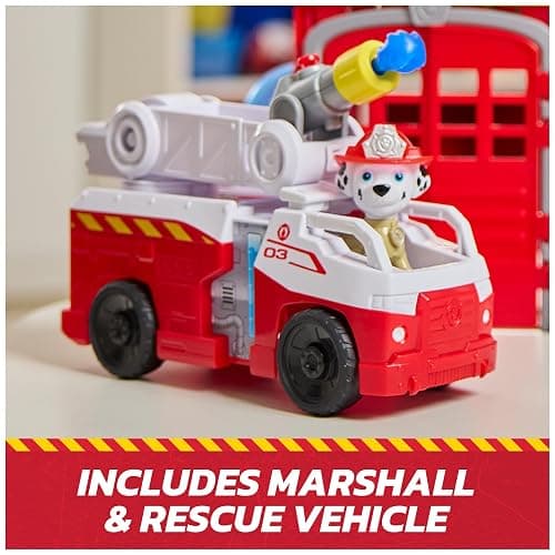 Paw Patrol Fire Rescue Command Center with Marshall Figure, Rescue Fire Truck, Lights, Launcher & Sound Fx, Kids Toys for Boys & Girls Ages 3 and Up thumbnail 4