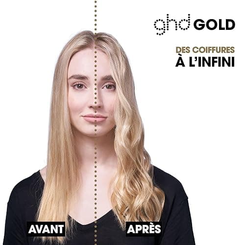ghd - Lisseur cheveux ghd gold - Fer à lisser professionnel - Cheveux plus lisses, 65% plus brillants, sans chaleur extrême - Lisseur boucleur, design arrondi - Idéal tous types de cheveux thumbnail 2
